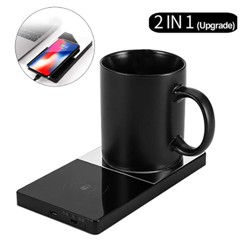 2 In 1 Heating Cup Warmer & Wireless Charger